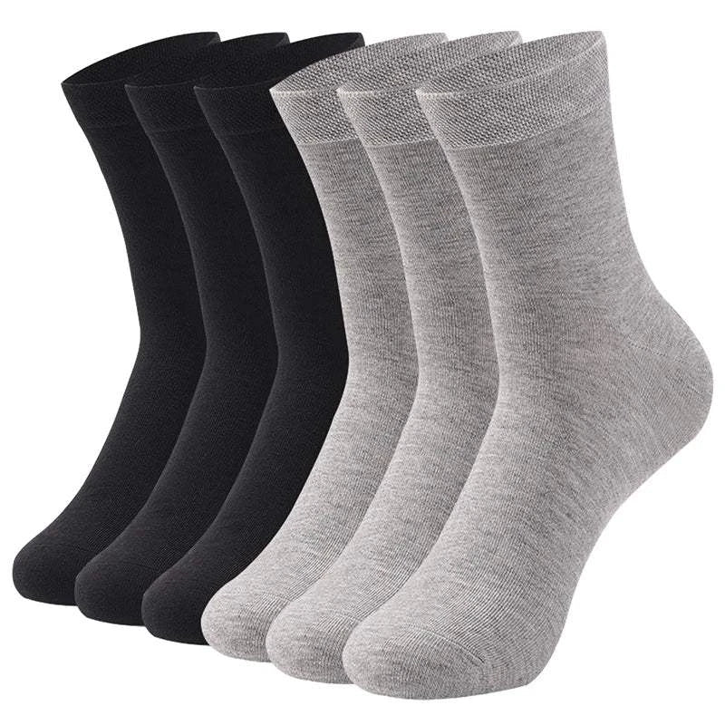 Shop All I Want SHOP ALL I WANT 🧦 6 Pairs High-Quality Men’s Socks – Cotton, Breathable, Black & White for Spring/Summer, EU38-45 🌞