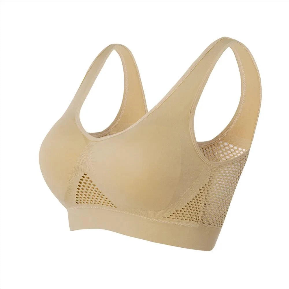 Shop All I Want Beige / 4XL SHOP ALL I WANT Seamless Breathable Women Sports Bra