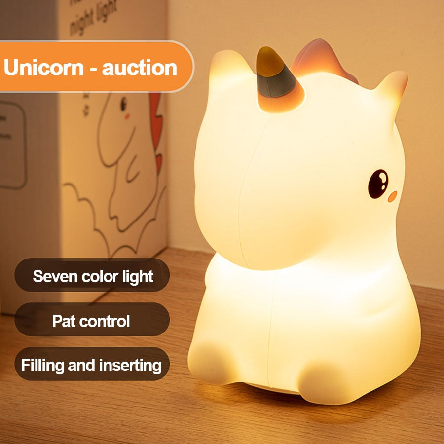 Shop All I Want USB-Pat to 7 colors SHOP ALL I WANT Tap to Change Color Dino Night Light