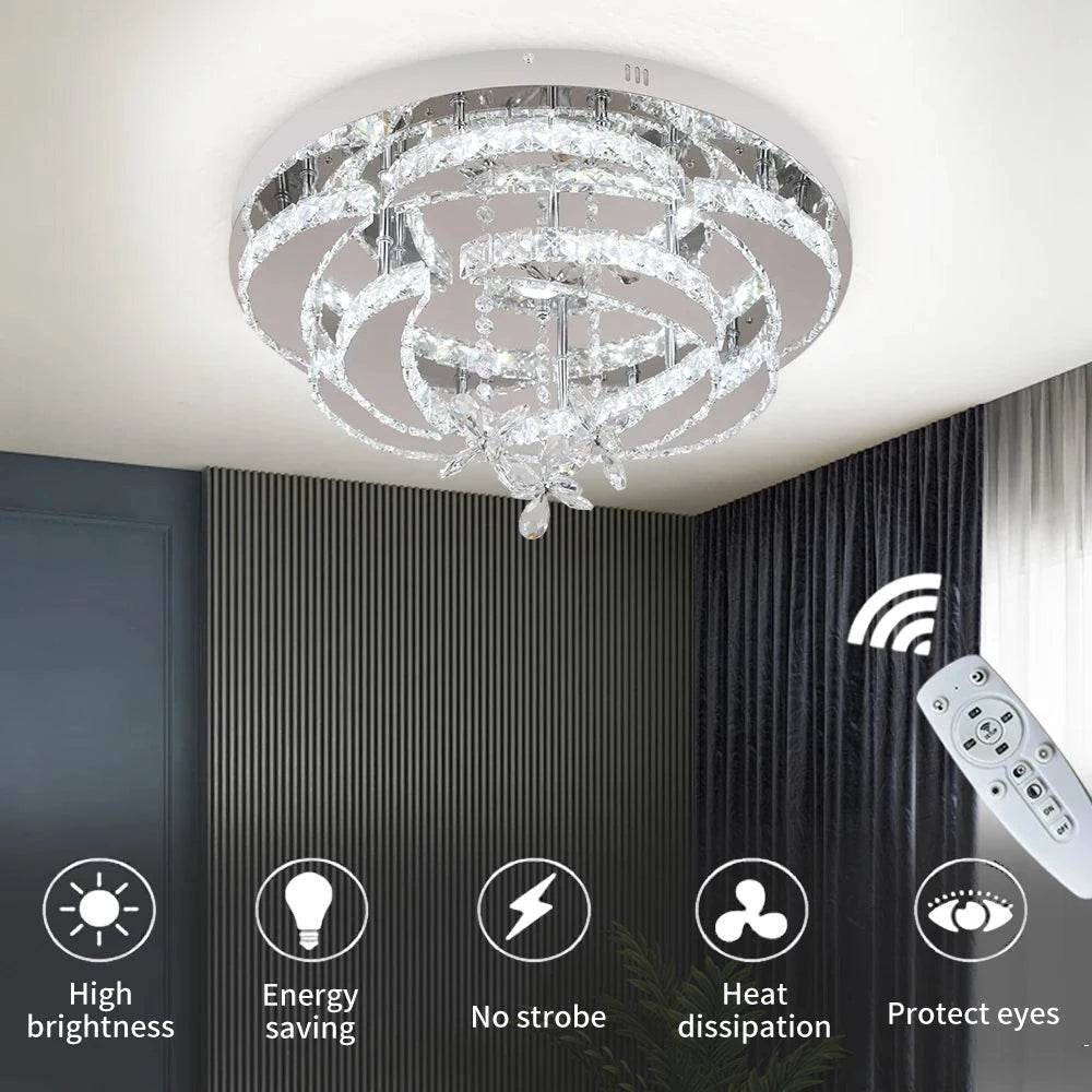 Chandelier Ceiling LampElevate your home decor with this stunning Modern Crystal LED Chandelier Ceiling Lamp. Crafted with crystal body material and a polished finish, this lamp is the perShop All I WantShop All I WantChandelier Ceiling Lamp