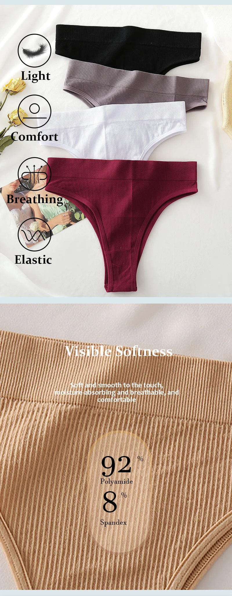 Seamless 2PCS Panties Set | Sexy Low Waist Brazilian Underwear 🌺