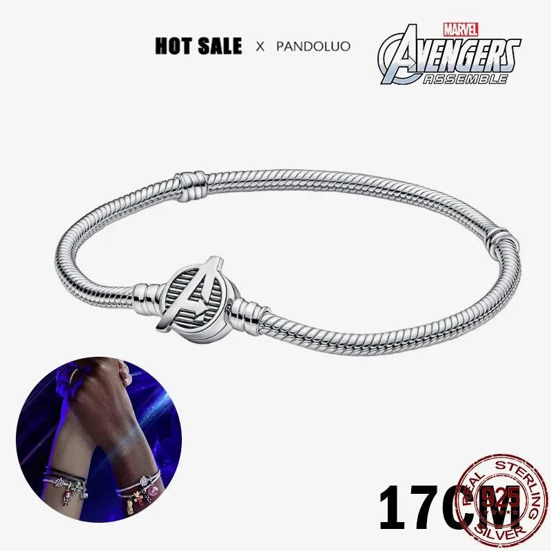 Shop All I Want M12-17 Shop All I Want 🦸‍♀️ 925 Silver Bead for Pandora, Marvel Jewelry Gift 🎁