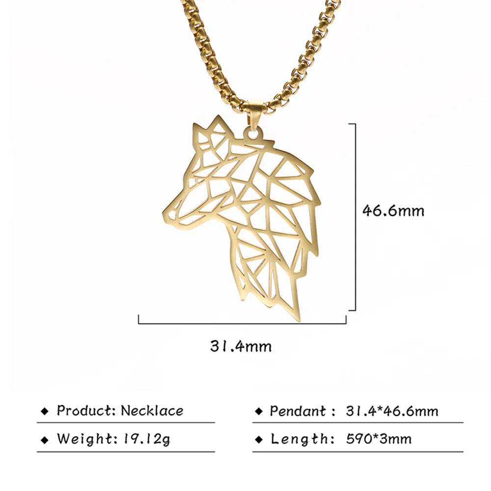 Shop All I Want Gold Wolf B SHOP ALL I WANT Inner Strength Steel Lion Necklace 🦁🌟