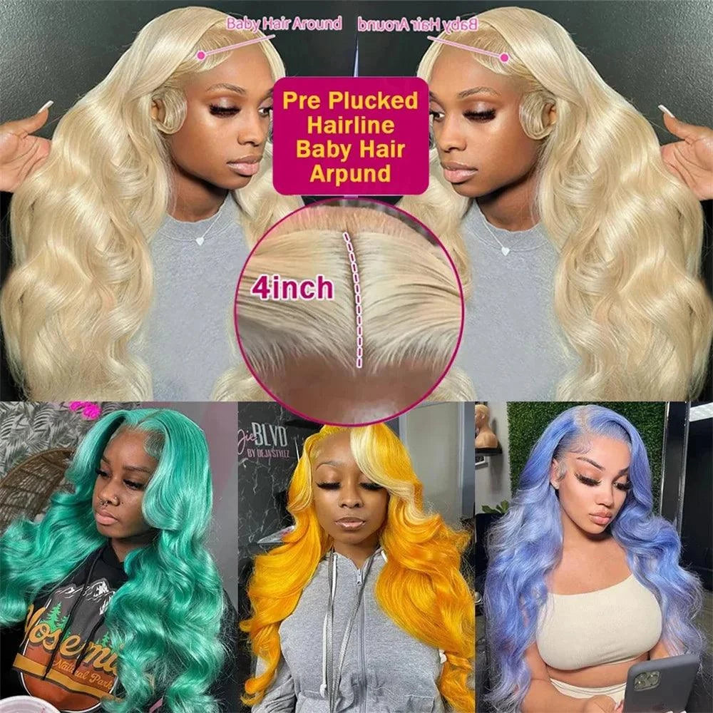 Shop All I Want Shop All I Want 💁‍♀️ 30-38" Honey Blonde Lace Frontal Wig – 13x6 Body Wave ✨