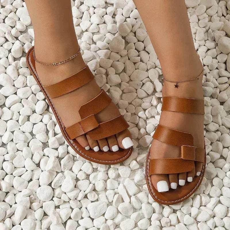 Shop All I Want SHOP ALL I WANT Cross Strap Summer Sandals -Venice: Rome-inspired style 🏖️