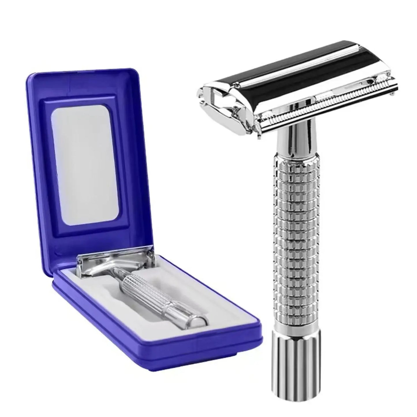 Men's Stainless Steel Folding Shaving Razor – Straight Razor with Blades, Ideal Barber Tool for Precision Shaving 🪒✨