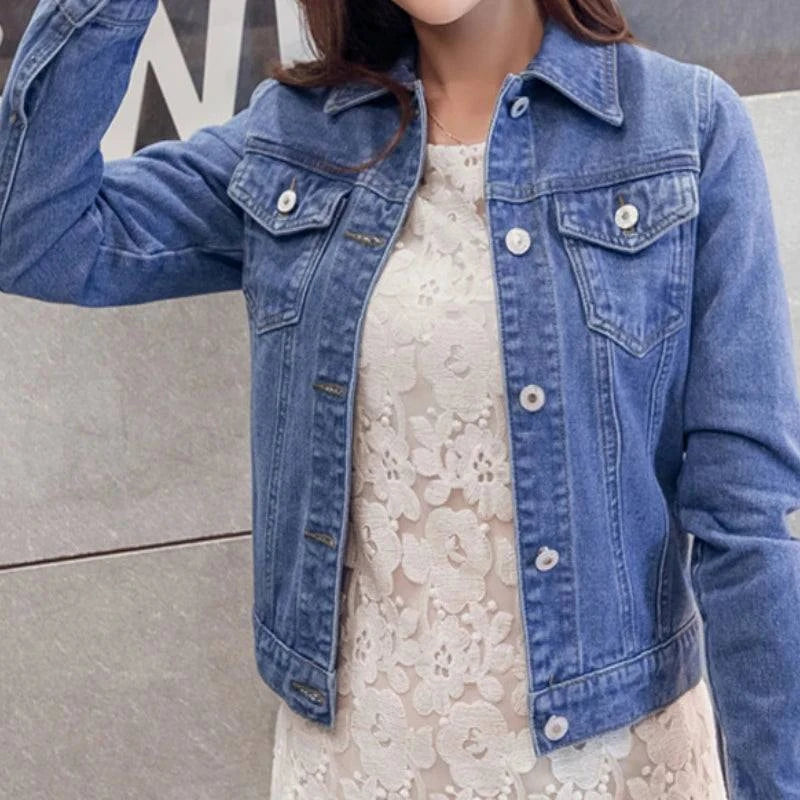 Shop All I Want SHOP ALL I WANT Casual Short Denim Jacket