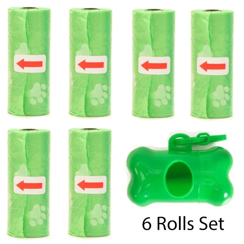 Shop All I Want Foot Green 6Rolls Se SHOP ALL I WANT Convenient Cleanup: Pet poop bags for a mess-free and eco-friendly pet waste solution! 🐾♻️