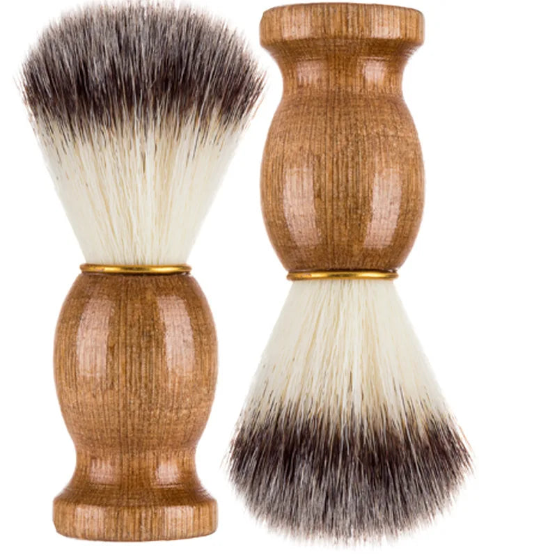 Natural Badger Hair Shaving Brush – Wooden Handle Razor Brush for Men’s Facial and Beard Care 🪒🌿