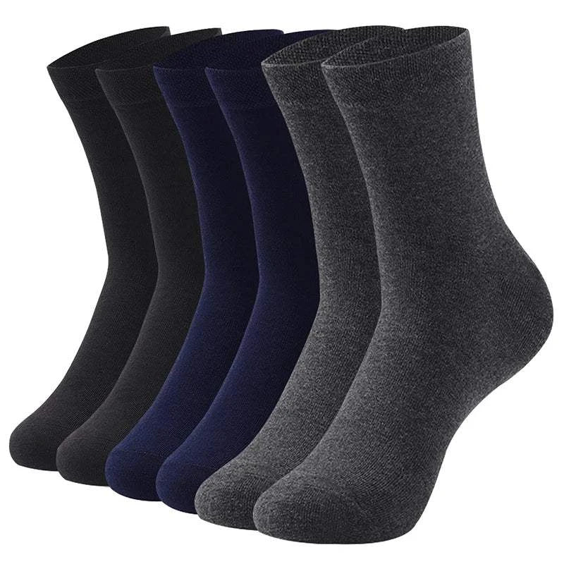 Shop All I Want SHOP ALL I WANT 🧦 6 Pairs High-Quality Men’s Socks – Cotton, Breathable, Black & White for Spring/Summer, EU38-45 🌞