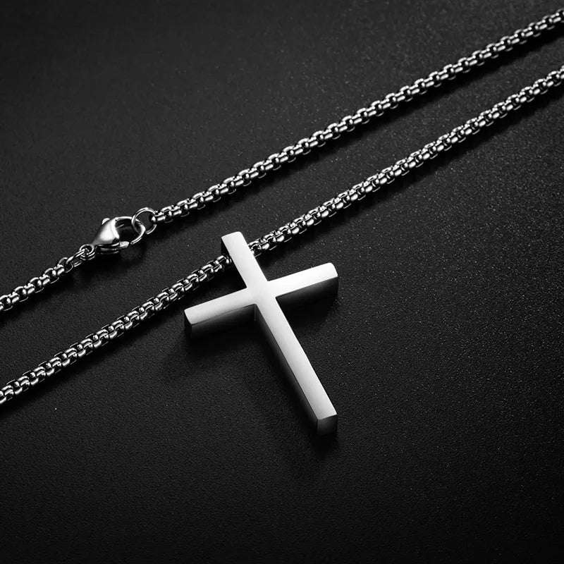 Shop All I Want Small SHOP ALL I WANT Stainless Steel Jesus Cross Necklace