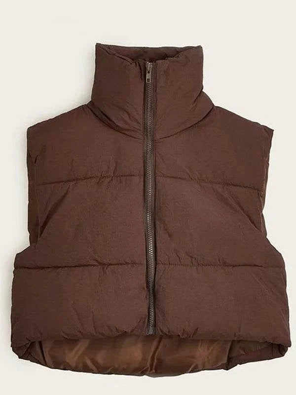 Shop All I Want Brown / S SHOP ALL I WANT Elegant Down Vest -Cozy elegance 🏖️