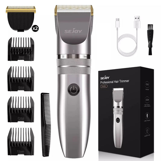 Hair Clippers for Men – Professional Cordless Barber Clippers for Hair Cutting & Grooming, Rechargeable Beard Trimmer ✂️⚡