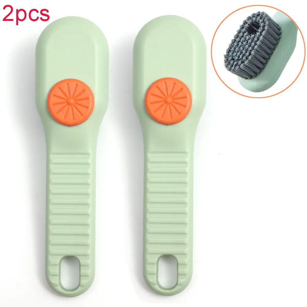 Shop All I Want Green- 2pcs SHOP ALL I WANT Automatic Liquid Dispensing Cleaning Brush