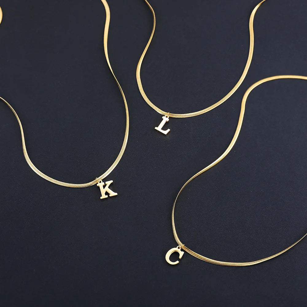 Shop All I Want SHOP ALL I WANT Gold Alphabet Necklace