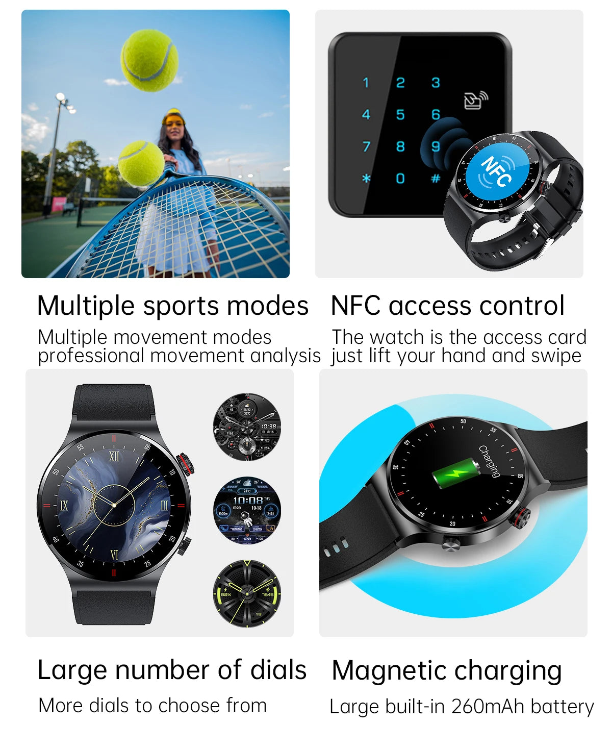 Luxury Smart Watches for Men | 2025 NFC BT Call Fitness Watch ⌚