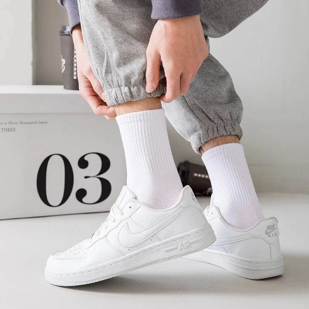 Shop All I Want SHOP ALL I WANT 🧦 5 Pairs Men’s Cotton Socks – Soft, Breathable, New Style for All Seasons, Plus Size 🌞❄️