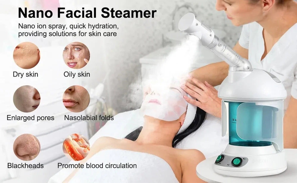 Hot Mist Face Vaporizer – Portable Facial Steamer & Humidifier for Hydrating Skin Care 💧✨