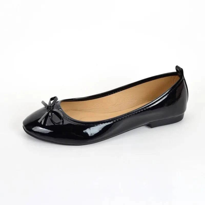 Shop All I Want black / 36 SHOP ALL I WANT Round Toe Bowtie Ballerinas