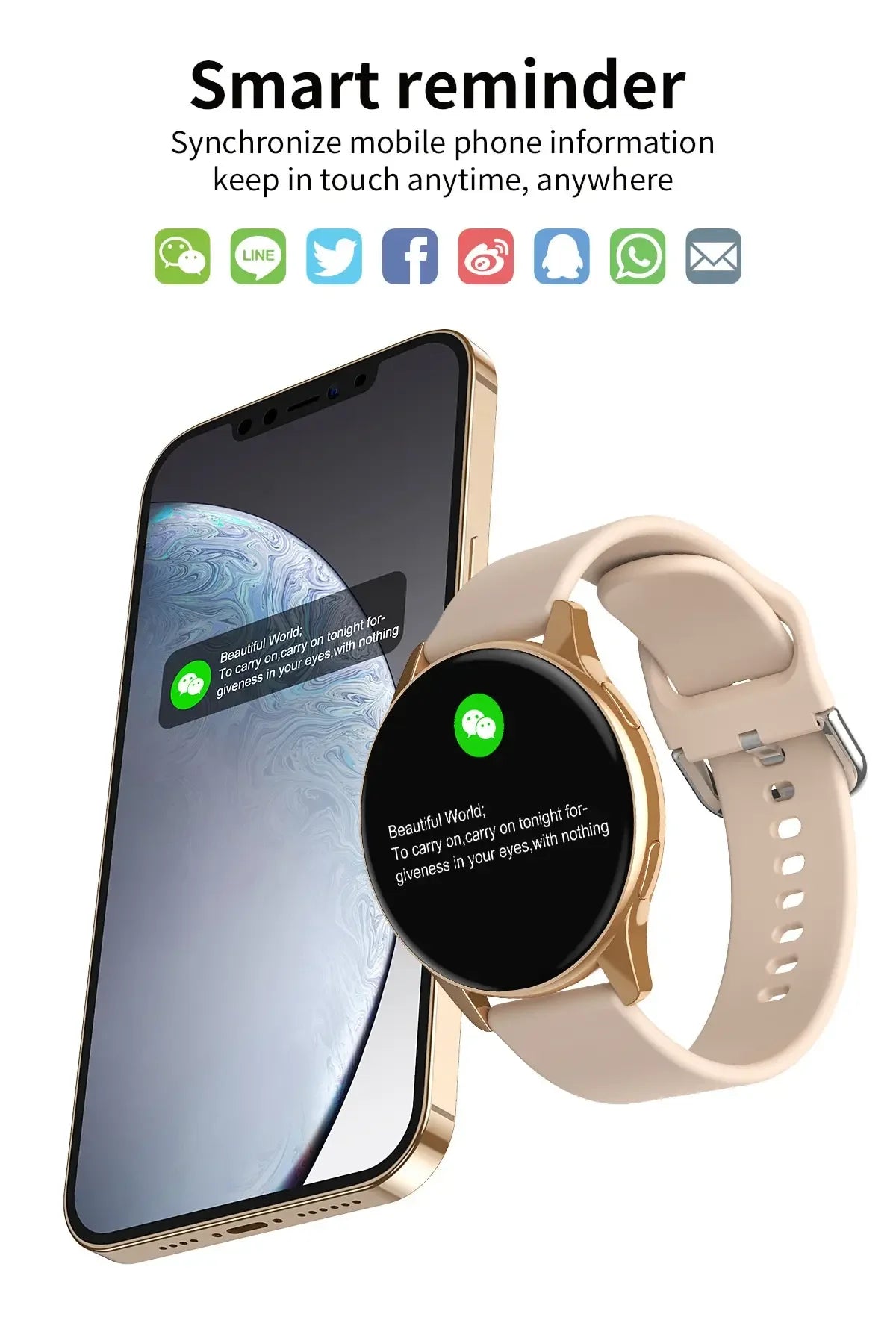 Round Smart Watch for Men and Women – Bluetooth Call Fitness Tracker with Custom Watch Face for Android and iOS Compatibility 📱⌚