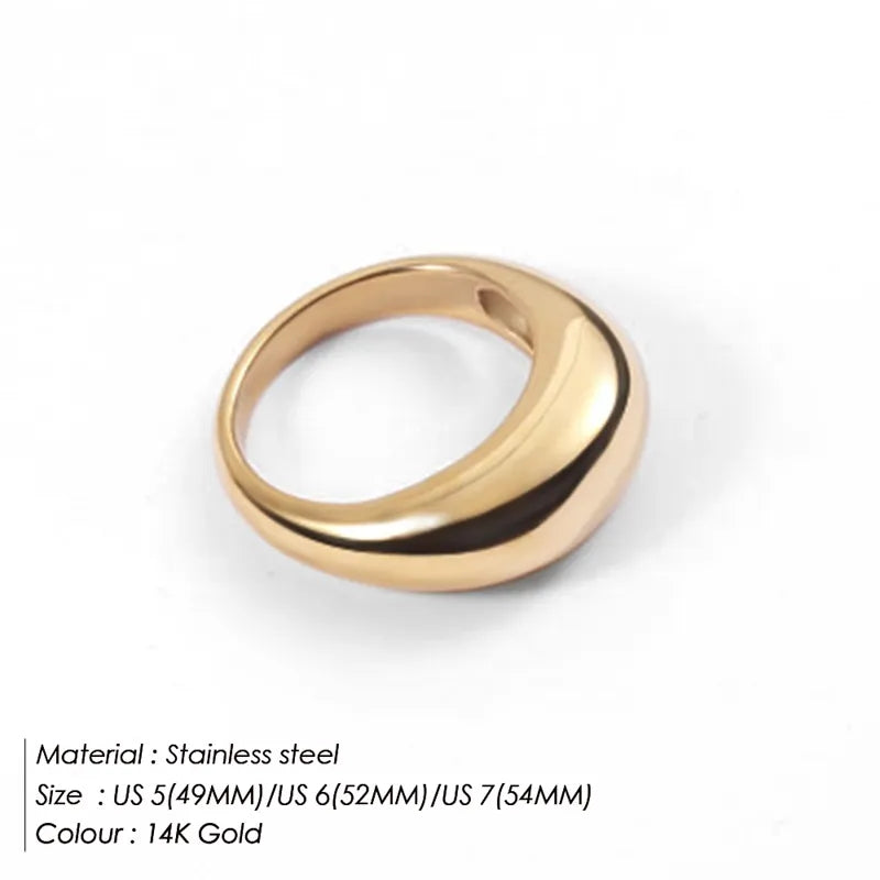 Shop All I Want YJ35610-Gold Color / 5 SHOP ALL I WANT Gold & Silver Stainless Steel Rings