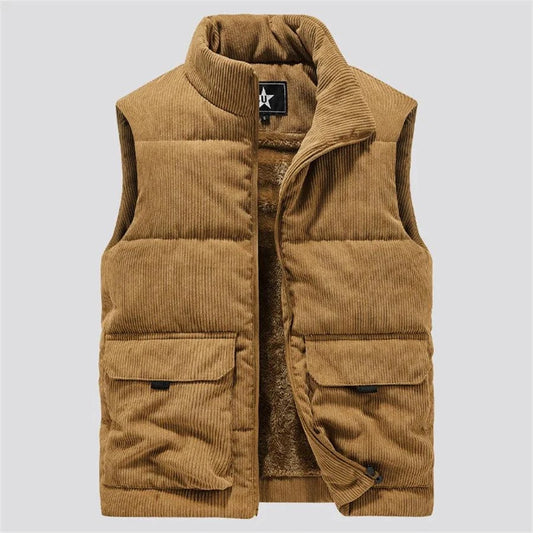 Shop All I Want Earthy Yellow / M (40-50kg) Shop All I Want Winter Wool Vest for Men