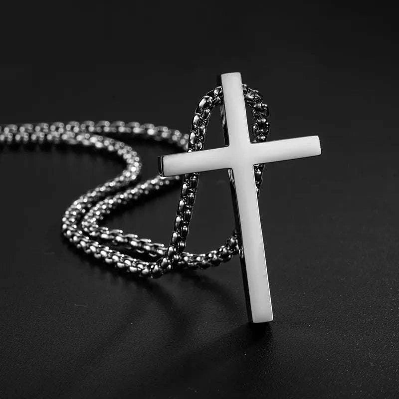 Shop All I Want Big SHOP ALL I WANT Stainless Steel Jesus Cross Necklace