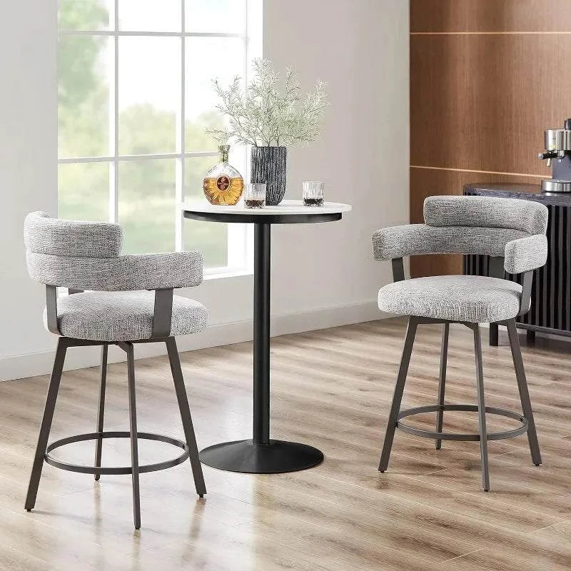 Counter Height Bar Stools with Full Back - Swivel Chairs Set of 2 in GEnhance your bar or kitchen area with these stylish Counter Height Bar Stools. Featuring a full back for added comfort and support, these swivel stools are perfect fShop All I WantShop All I WantFull Back - Swivel Chairs Set