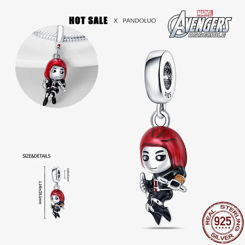 Shop All I Want M3 Shop All I Want 🦸‍♀️ 925 Silver Bead for Pandora, Marvel Jewelry Gift 🎁