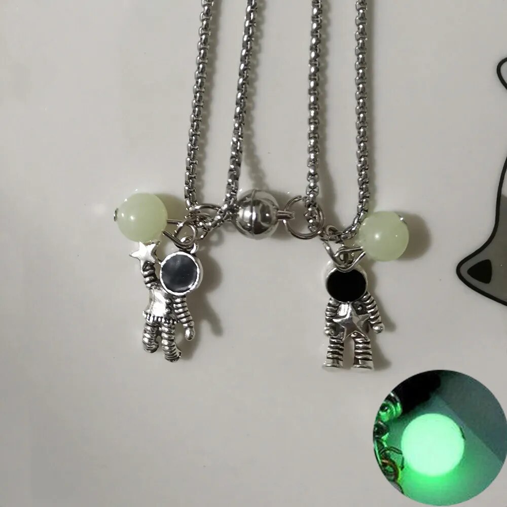 Shop All I Want NC22Y0469-1 SHOP ALL I WANT Glows in the Dark Astronaut Necklace 🌌🚀