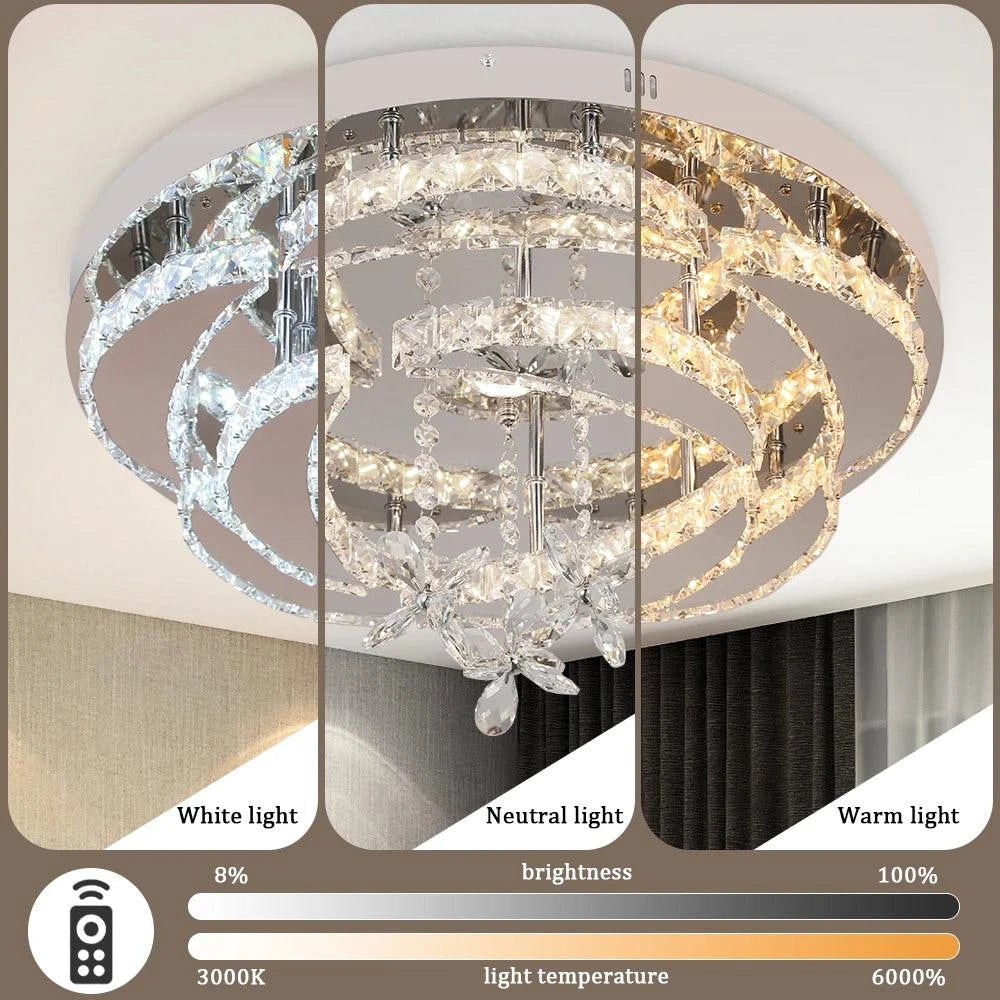 Chandelier Ceiling LampElevate your home decor with this stunning Modern Crystal LED Chandelier Ceiling Lamp. Crafted with crystal body material and a polished finish, this lamp is the perShop All I WantShop All I WantChandelier Ceiling Lamp