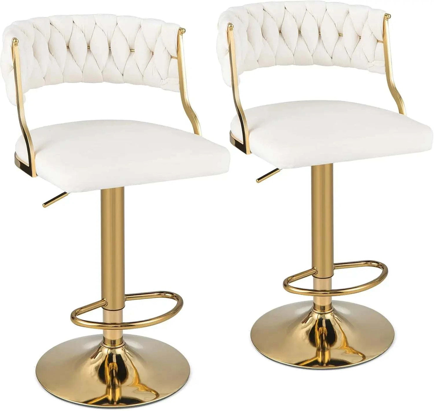 Adjustable Bar Stools Set of 2, Swivel & Upholstered for Comfort 🍸Enhance your kitchen or bar area with this set of 2 adjustable bar stools, designed for both comfort and style. Featuring a swivel function and soft upholstery, thesShop All I WantShop All I WantAdjustable Bar Stools Set