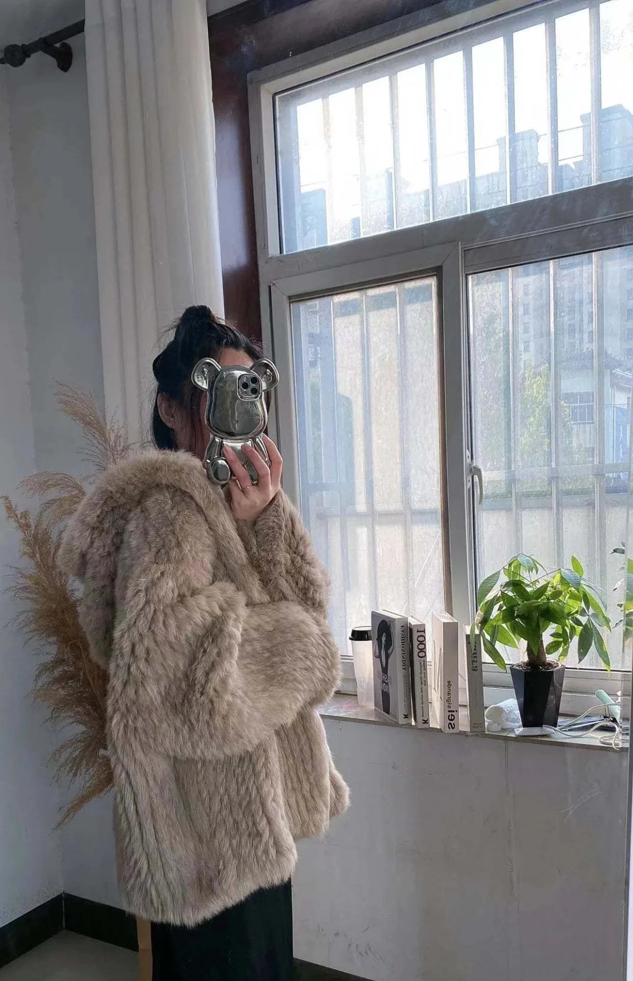 Shop All I Want SHOP ALL I WANT Real Rabbit Fur Coat -Miami stylish warmth 🌴