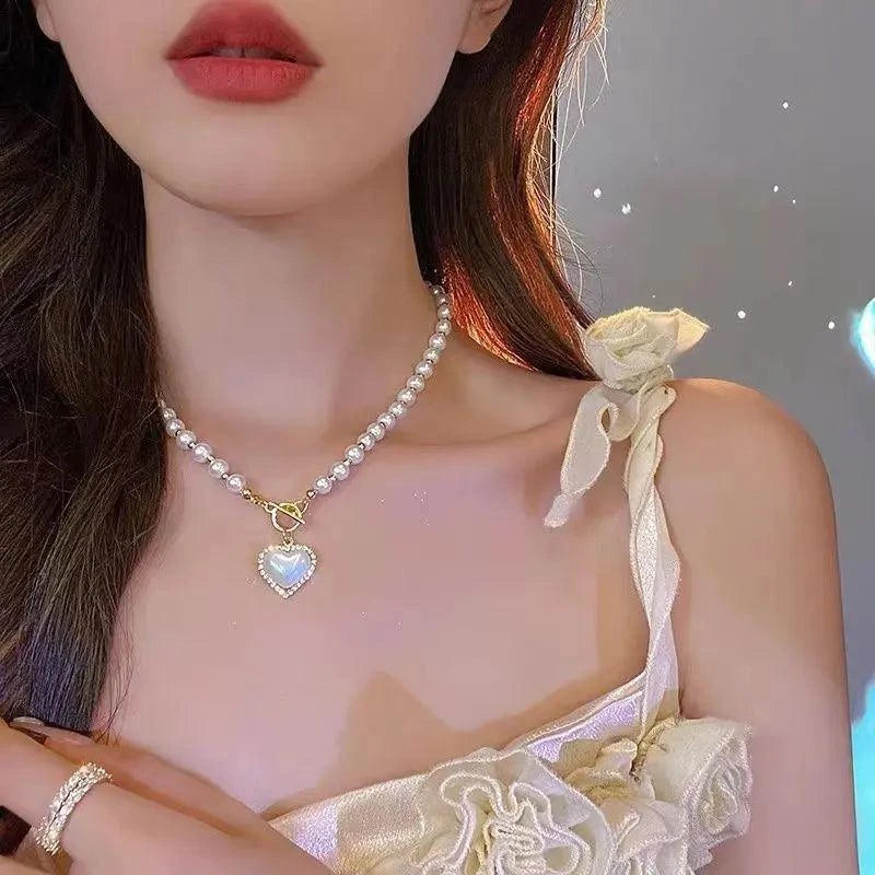 Shop All I Want XL377 SHOP ALL I WANT Kpop Pearl Choker Necklace 🌟📿