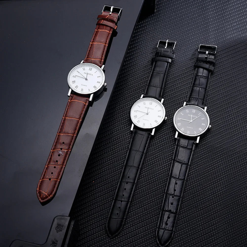 Men's Luxury Business Wrist Watch – Analog Quartz Watch with Leather Strap for Casual & Formal Wear ⌚✨