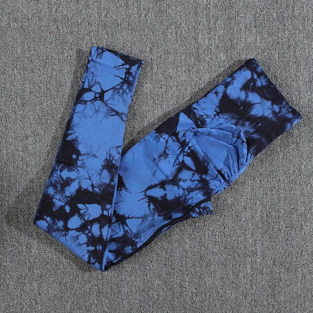 Shop All I Want Blue Black Pants / S Shop All I Want Tie-Dye Yoga Set 🌈💪 #FitnessFashion