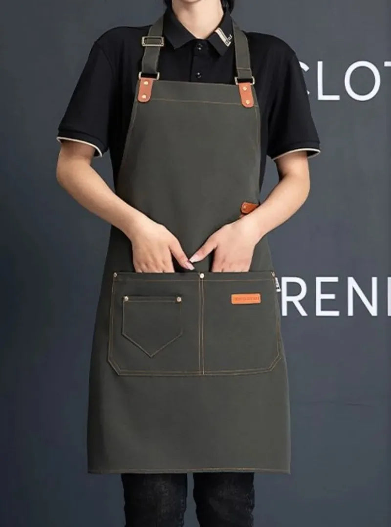 Waterproof Canvas Aprons: Stylish & Functional for Everyone! 👩‍🍳👨‍🍳