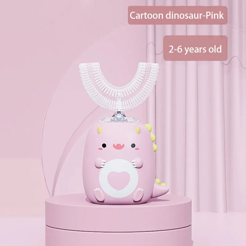 Shop All I Want 2-6 Years Old-Pink-A SHOP ALL I WANT Kids U-shaped Sonic Toothbrush