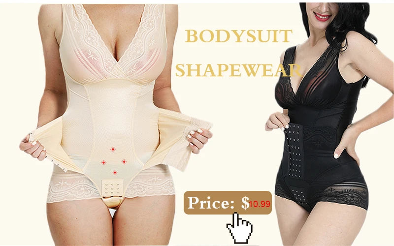 Tummy Control Jumpsuit – Light Control Open Crotch Shapewear Bodysuit 🌟✨