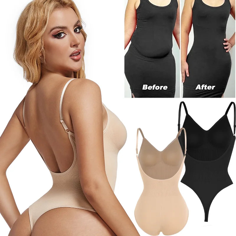 omen’s Backless Bodysuit: Seamless Shapewear & Butt Lifter! 🔥✨