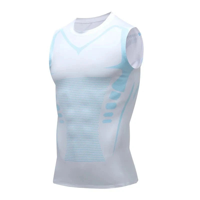 Shop All I Want White / XL Shop All I Want 💪 Men’s Ionic Shaping Vest – Ice-Silk Slimming, Compression Tank Top, Tummy Control & Quick-Dry Fitness Shirt 🌟