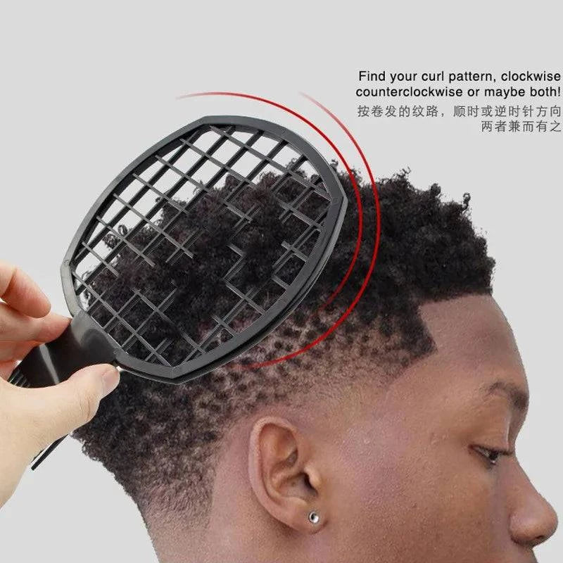 Shop All I Want Shop All I Want 💇‍♂️ Hair Brush Sponge for Dreads – Double-Sided Metal Pick, Big Holes, Breathable Perm Styling Brush 🌟