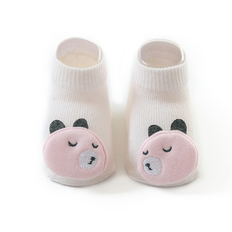 Shop All I Want pink bear / XS(0-6M) SHOP ALL I WANT Baby Dino Socks 🦖