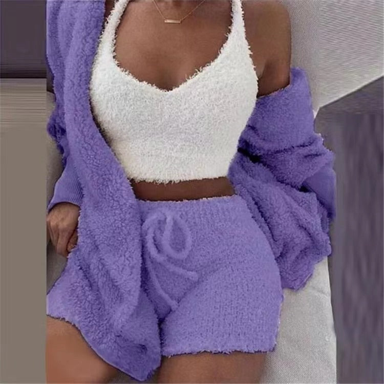 Shop All I Want deep purple / S SHOP ALL I WANT Super Soft Flush Classy Launch Set