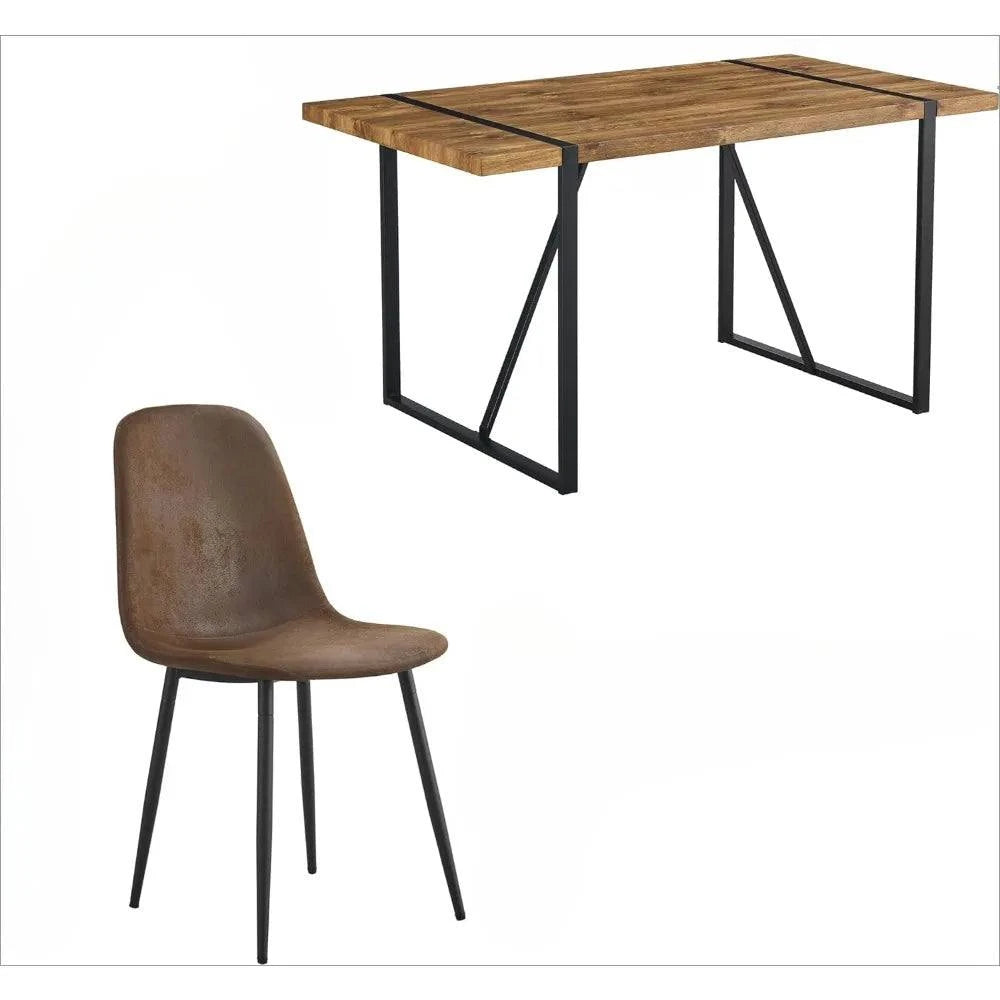 5-Piece Dining Set for 4 🍽️ | 55” Mid-Century Modern Wooden Table witElevate your dining space with the 5-Piece Dining Set for 4, featuring a 55” Mid-Century Modern Wooden Table paired with fabric chairs. Designed with modern home desShop All I WantShop All I Want5-Piece Dining Set