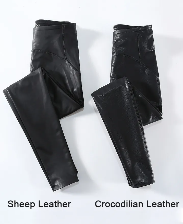 Shop All I Want SHOP ALL I WANT Elastic Soft Leather Leggings