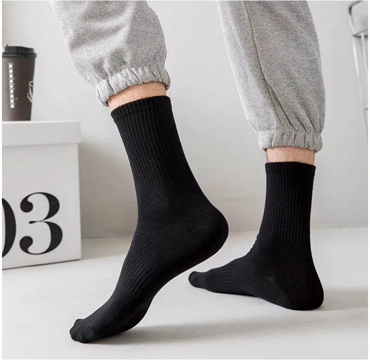 Shop All I Want SHOP ALL I WANT 🧦 5 Pairs Men’s Cotton Socks – Soft, Breathable, New Style for All Seasons, Plus Size 🌞❄️