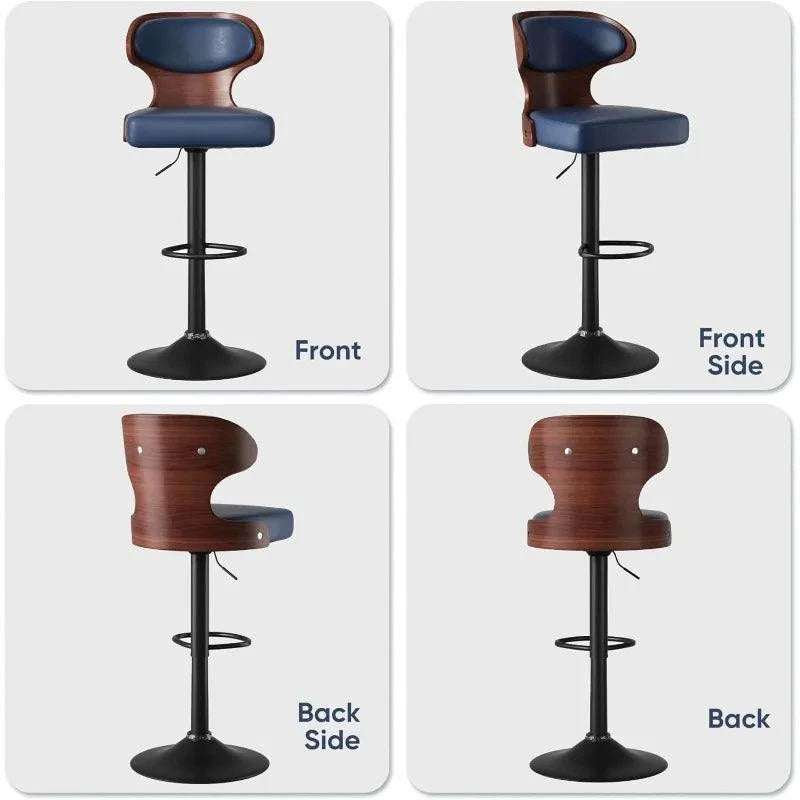 Bar Stools Set of 2, Adjustable Height 24.5-33.5IN, Bentwood Swivel wiAdd a touch of elegance and comfort to your home bar or kitchen with this stylish set of adjustable bar stools. Featuring a sleek bentwood design, each stool swivelsShop All I WantShop All I Want2, Adjustable Height 24