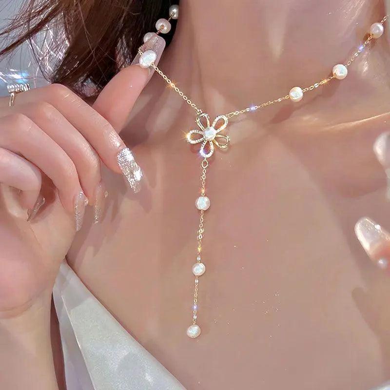 Shop All I Want XL416 SHOP ALL I WANT Kpop Pearl Choker Necklace 🌟📿