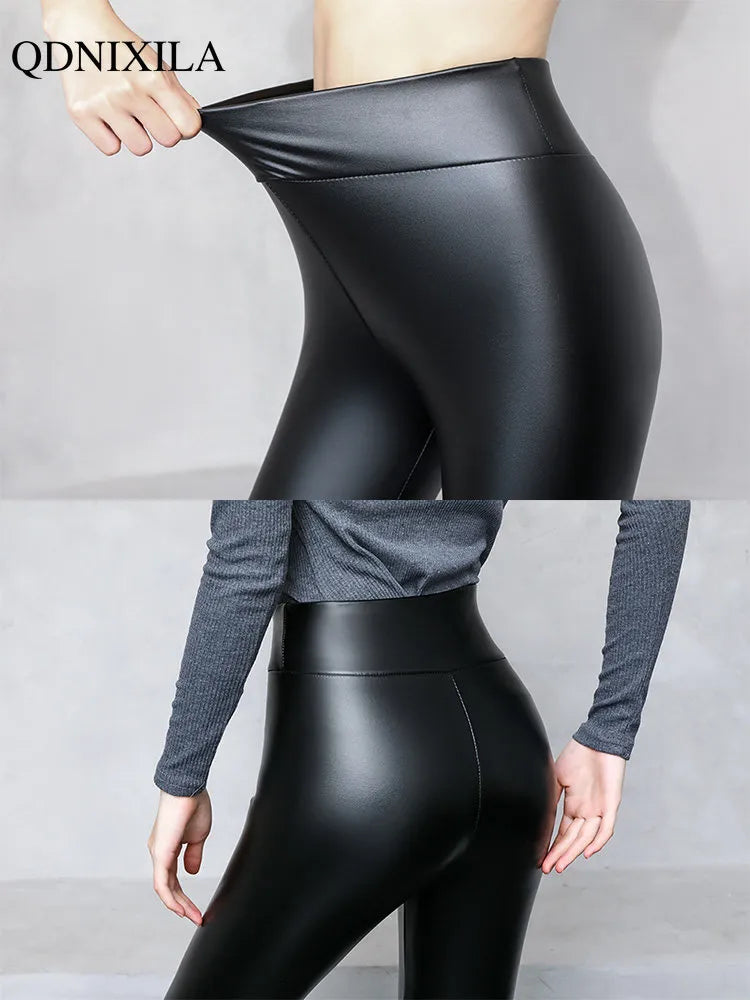 Shop All I Want SHOP ALL I WANT High Waist Faux Leather Leggings